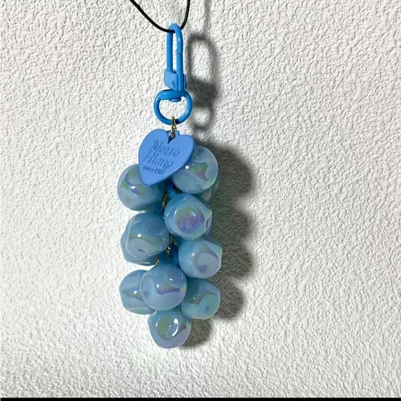 Beaded Grape Cluster Charm Keychain - Picture 6 of 8